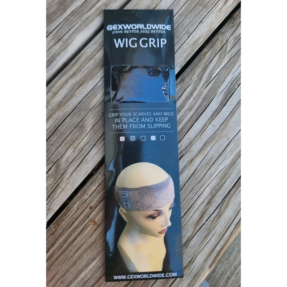 GexWorldwide GEX Wig Grip Band Flexible Velvet Scarf Head Hair Band Dark